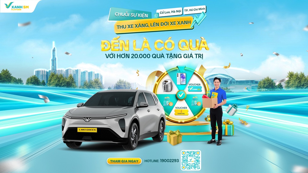 “Ngày hội Xanh - Thu xe xăng, lên đời xe Xanh”: Cơ hội cho tài xế lên đời xe điện cùng GSM và GF - 2 “Ngày hội Xanh - Thu xe xăng, lên đời xe Xanh”: Cơ hội cho tài xế lên đời xe điện cùng GSM và GF - 2