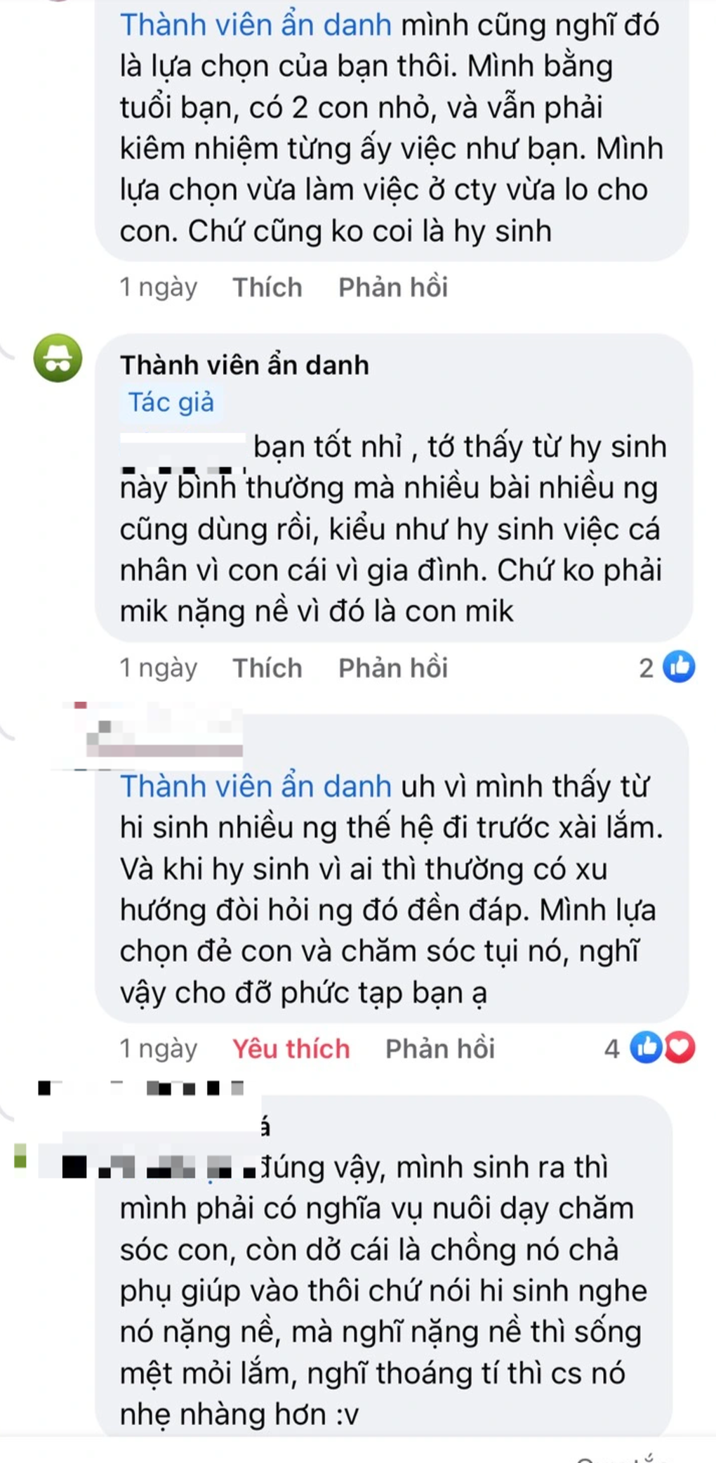 Bà mẹ nói ở nhà chăm con là hy sinh, chị em cãi nhau choang choảng - 2 Bà mẹ nói ở nhà chăm con là hy sinh, chị em cãi nhau choang choảng - 2