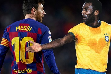 Messi được so sánh 10 điểm chung với Pele