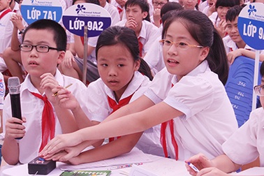 Học sinh tiểu học tranh tài giải Toán bằng tiếng Anh