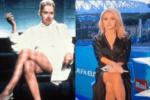 Cú vắt chân của nữ MC truyền hình được ví như cảnh phim "Bản năng gốc"