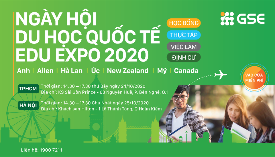 Kho học bổng du học lên tới 100% học phí tại Ngày hội Du học Quốc tế 2020 - 1 Kho học bổng du học lên tới 100% học phí tại Ngày hội Du học Quốc tế 2020 - 1