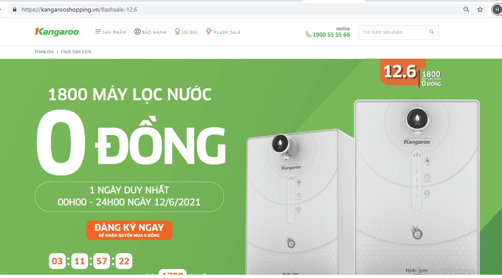 1.800 máy lọc nước Kangaroo giá 0 đồng - 1 1.800 máy lọc nước Kangaroo giá 0 đồng - 1