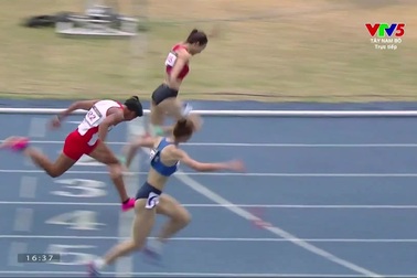 Huỳnh Thị Mỹ Tiên giành HCV 100m vượt rào nữ