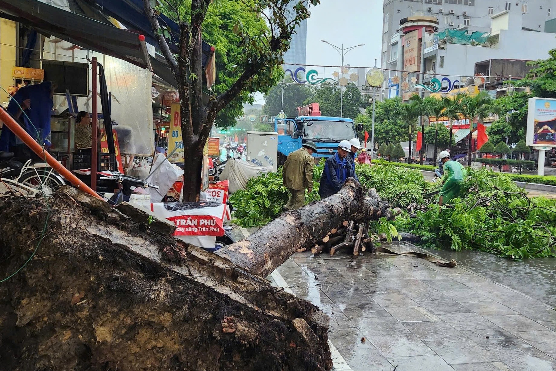 Người dân ven biển kéo tàu thuyền lên bờ, gia cố nhà cửa trước bão Yagi - 1