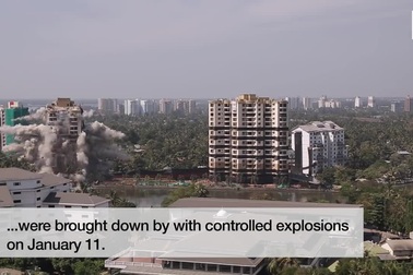 Ấn Độ đánh sập tòa nhà 19 tầng vì xây dựng trái phép