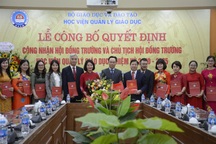 Học viện Quản lý giáo dục công bố Hội đồng trường nhiệm kỳ 2020-2025 .