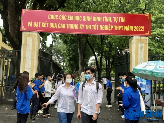 Thí sinh tham dự kỳ thi tốt nghiệp THPT 2022 tại Hà Nội.