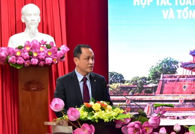 Ông Lê Hồng Hà - TGĐ Vietnam Airlines phát biểu tại sự kiện