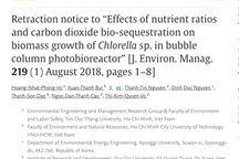 Bài báo quốc tế của nhóm tác giả Việt Nam bị gỡ bỏ vì sao chép