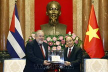 Chủ tịch nước Nguyễn Xuân Phúc hội kiến Thủ tướng nước Cộng hòa Cuba