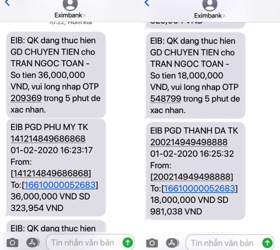 Vụ tài khoản “bốc hơi” 54 triệu đồng: Ngân hàng Eximbank giải quyết ra sao? - 1 Vụ tài khoản “bốc hơi” 54 triệu đồng: Ngân hàng Eximbank giải quyết ra sao? - 1