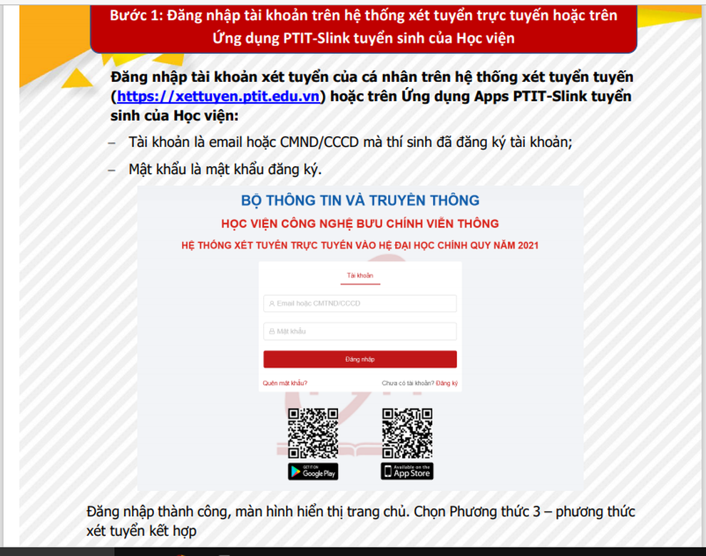 Học viện Công nghệ BCVT: Thí sinh nhập học bằng hình thức trực tuyến - 2 Học viện Công nghệ BCVT: Thí sinh nhập học bằng hình thức trực tuyến - 2