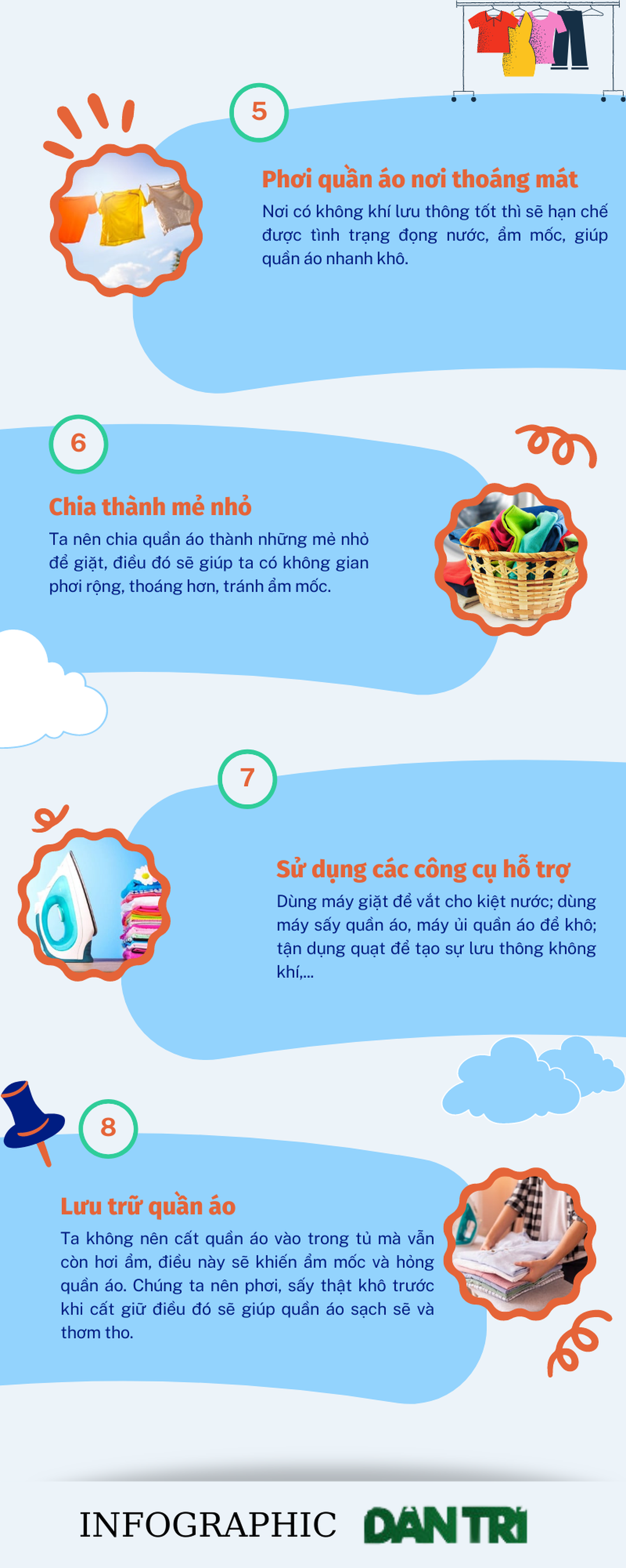 Độc chiêu giúp giặt quần áo nhanh khô lúc trời nồm ẩm, ai cũng cần biết - 2 Độc chiêu giúp giặt quần áo nhanh khô lúc trời nồm ẩm, ai cũng cần biết - 2