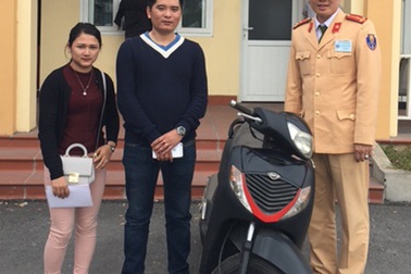Nhận lại xe SH sau hơn 1 năm bị đánh cắp