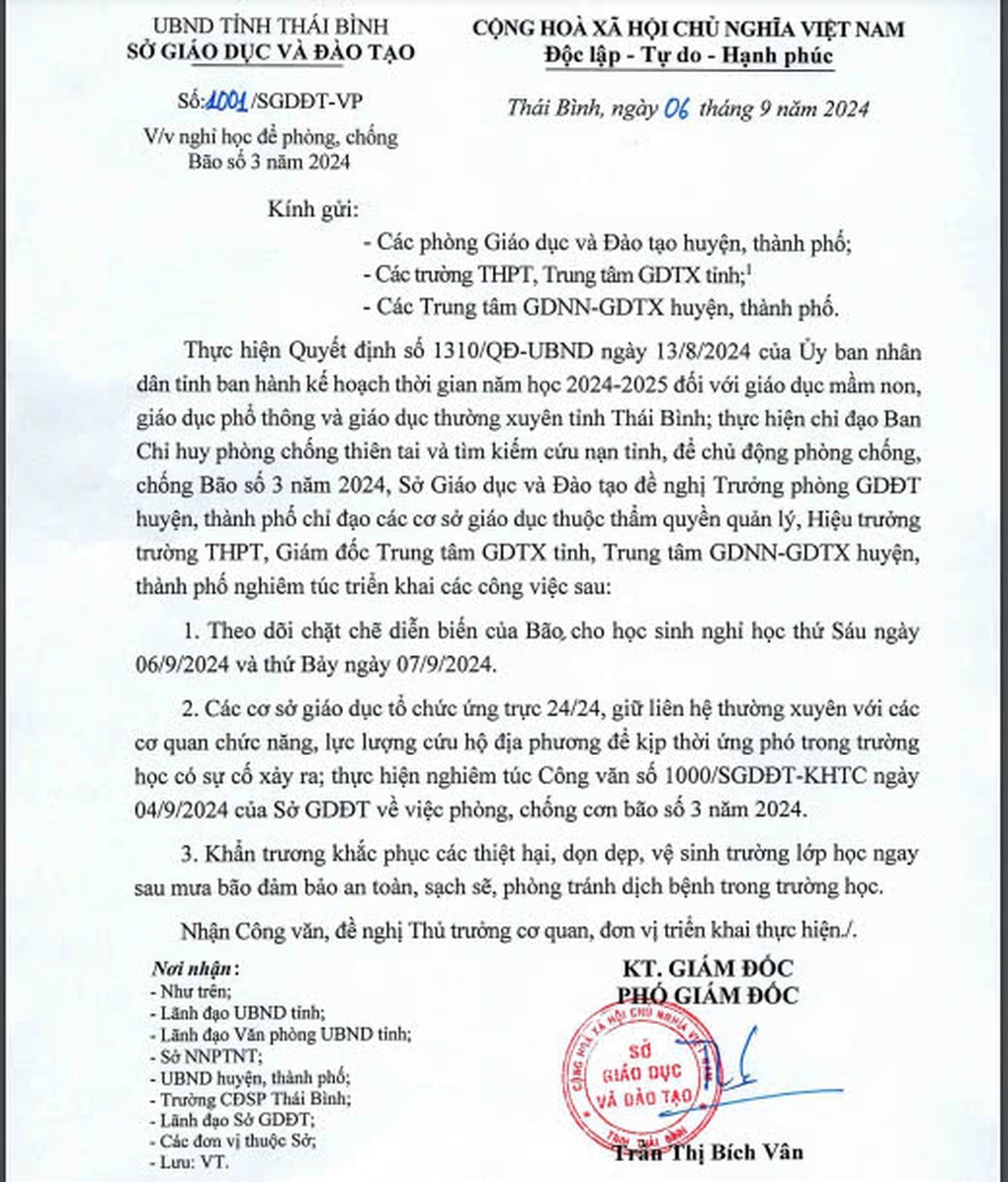 Phụ huynh ở nhà trông con vì trường học đóng cửa tránh bão Yagi - 1 Phụ huynh ở nhà trông con vì trường học đóng cửa tránh bão Yagi - 1