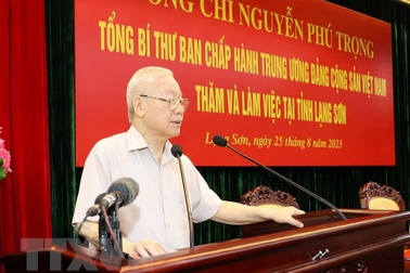 Tổng Bí thư Nguyễn Phú Trọng thăm và làm việc tại tỉnh Lạng Sơn