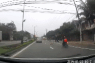 Chó thả rông khiến thanh niên đi xe máy ngã đập đầu xuống đường