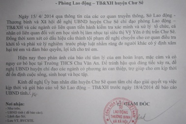 Vụ nữ sinh đeo biển “ăn trộm”: Công an đang xem xét việc khởi tố