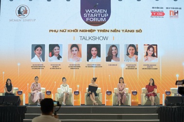 Hoa hậu Ngọc Hân dự sự kiện Phụ nữ khởi nghiệp trên nền tảng số