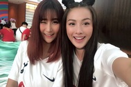 Yaya Trương Nhi cùng Băng Di, MLee, Trang Pháp sang Singapore cổ vũ bóng đá
