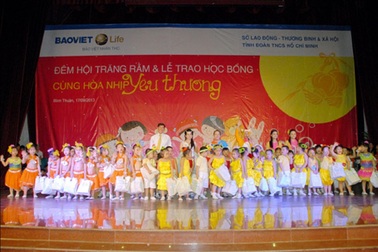 Bảo Việt Nhân thọ hỗ trợ trẻ em nghèo