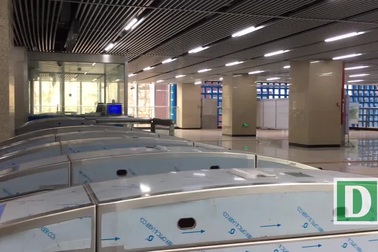 Bên trong nhà ga tàu điện Cát Linh - Hà Đông trước ngày chính thức vận hành