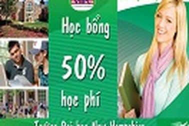 5 suất học bổng 50% học phí từ trường Đại học New Hampshire - Mỹ