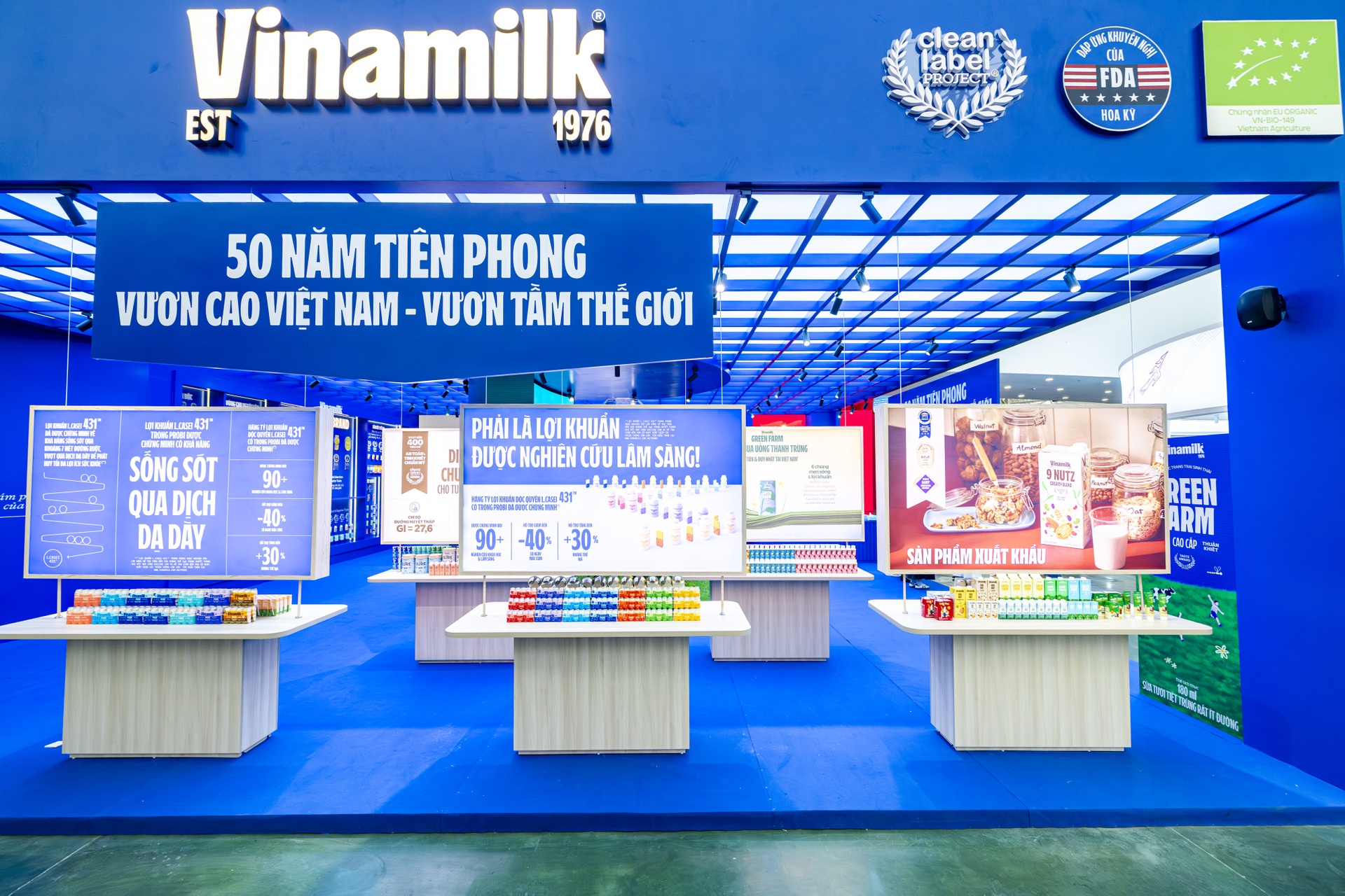 Vinamilks Ausstellungsfläche setzt ein Highlight auf der National Achievement Exhibition - 1 Không gian trưng bày của Vinamilk tạo điểm nhấn tại Triển lãm Thành tựu đất nước - 1