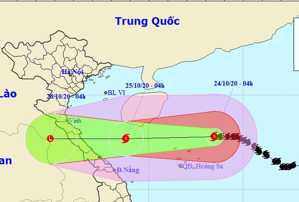Bão số 8 bắt đầu giảm cường độ, các tỉnh Nghệ An đến Thừa Thiên Huế mưa to - 1 Bão số 8 bắt đầu giảm cường độ, các tỉnh Nghệ An đến Thừa Thiên Huế mưa to - 1