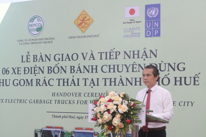 Ông Võ Lê Nhật - Chủ tịch UBND TP Huế phát biểu tại buổi lễ