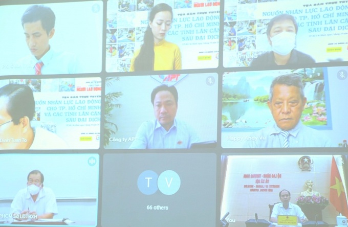 Các đại biểu tham dự Tọa đàm trực tuyến