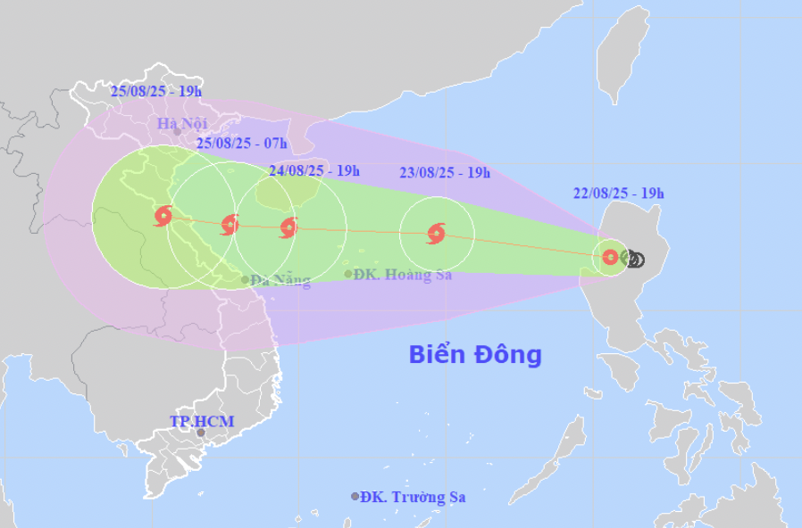 Chiều mai áp thấp nhiệt đới mạnh lên thành bão số 5 sau khi vào Biển Đông - 1