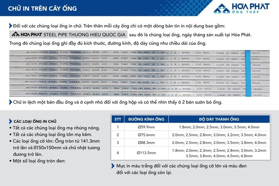 Nhận diện sản phẩm Ống thép Hòa Phát chính hãng như thế nào? - 1 Nhận diện sản phẩm Ống thép Hòa Phát chính hãng như thế nào? - 1