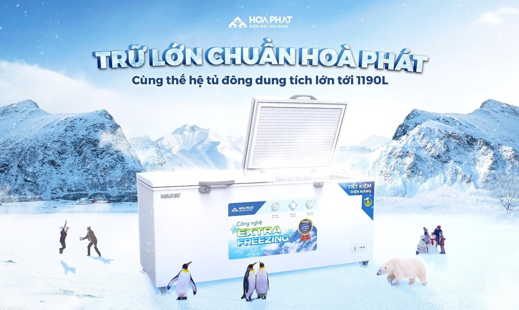 Hòa Phát trình làng dòng tủ đông dung tích lớn, tiết kiệm điện đến 50% - 1 Hòa Phát trình làng dòng tủ đông dung tích lớn, tiết kiệm điện đến 50% - 1