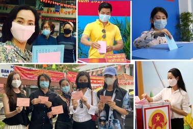 Nghệ sĩ Việt cả nước tích cực tham gia bầu cử trong "ngày hội toàn dân"