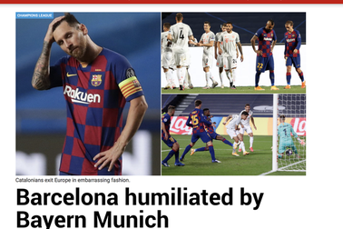 Báo chí thế giới kinh hoàng, gọi Barcelona là “nỗi ô nhục”