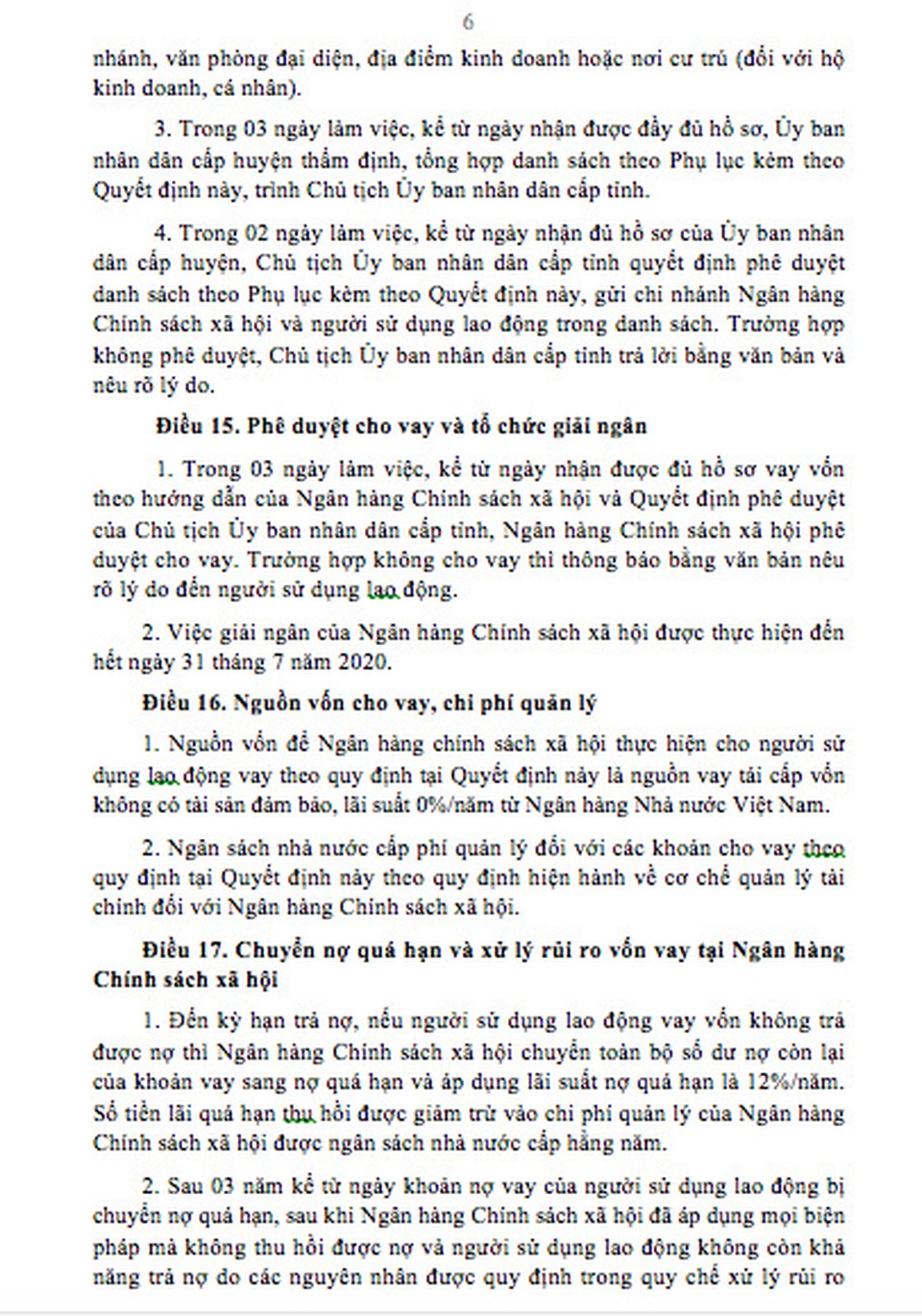 Quyết định quy định thực hiện hỗ trợ người dân gặp khó do dịch Covid-19. - 6 Quyết định quy định thực hiện hỗ trợ người dân gặp khó do dịch Covid-19. - 6