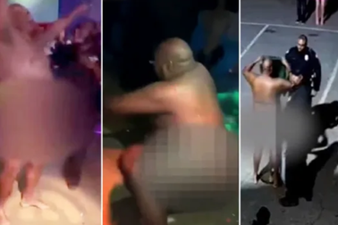 Cảnh sát say xỉn thoát y nhảy múa trong hộp đêm lọt ống kính camera