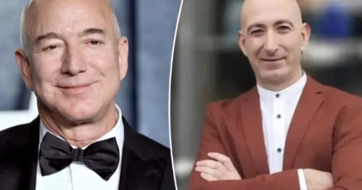 Vẻ bên ngoài nhiều nét giống nhau của tỷ phú Jeff Bezos và Cagdas Halicilar (Ảnh: MSN).