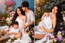 Ca sĩ Thu Thủy "bầu vượt mặt" vẫn khoe ảnh gợi cảm