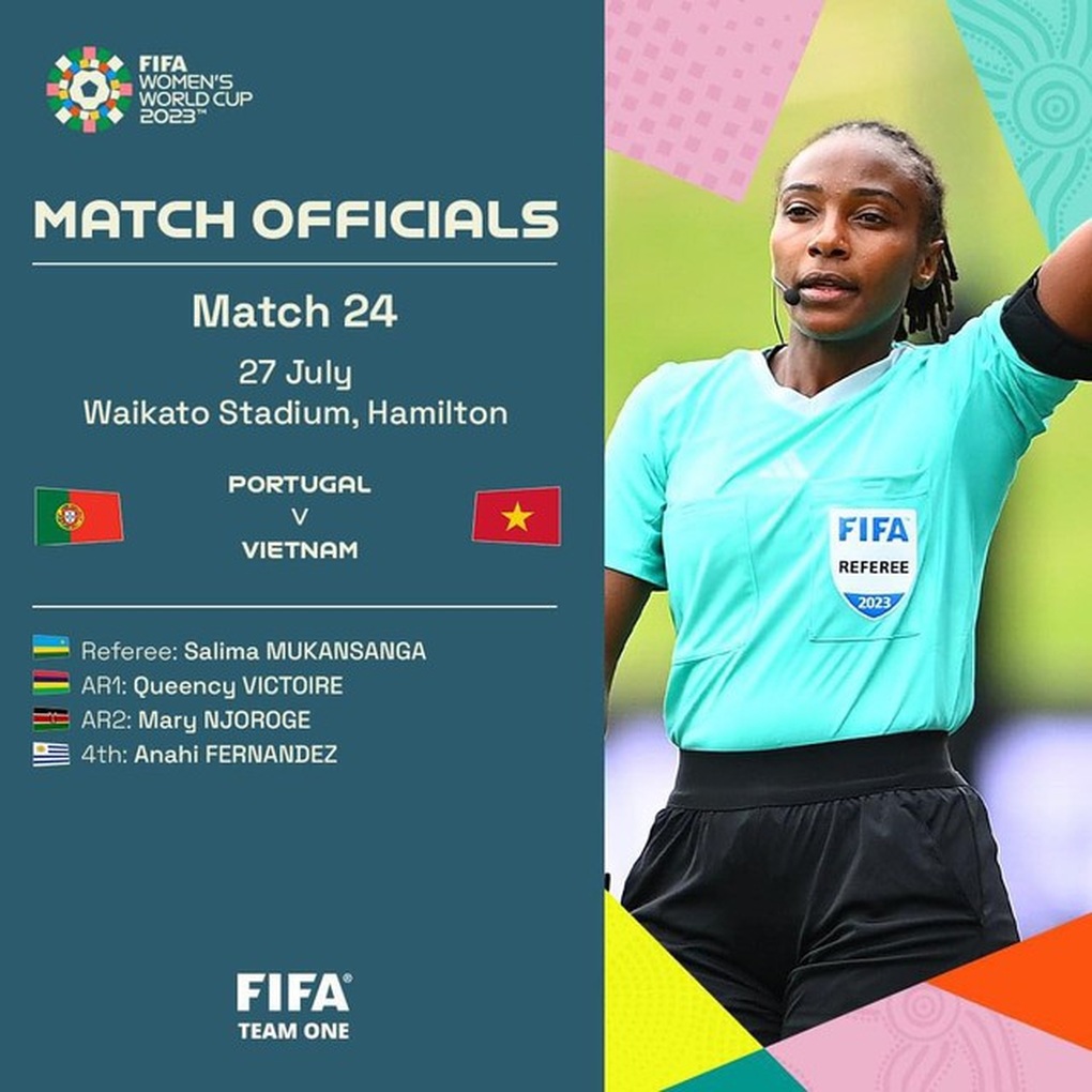 Trọng tài điều hành ở World Cup nam bắt trận tuyển nữ Việt Nam - Bồ Đào Nha - 1 Trọng tài điều hành ở World Cup nam bắt trận tuyển nữ Việt Nam - Bồ Đào Nha - 1