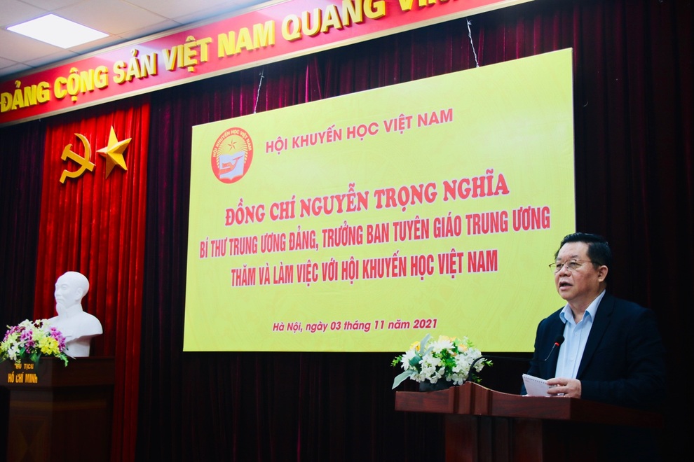 Trưởng Ban Tuyên giáo Trung ương thăm, làm việc tại Hội Khuyến học Việt Nam - 1 Trưởng Ban Tuyên giáo Trung ương thăm, làm việc tại Hội Khuyến học Việt Nam - 1