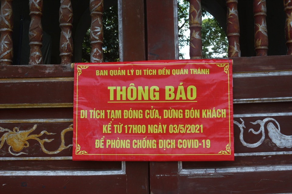 Hà Nội: Hàng loạt đền chùa, khu di tích đóng cửa phòng dịch Covid-19 - 7 Hà Nội: Hàng loạt đền chùa, khu di tích đóng cửa phòng dịch Covid-19 - 7