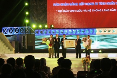 Hệ thống địa đạo Vĩnh Linh đón Bằng công nhận Di tích Quốc gia đặc biệt