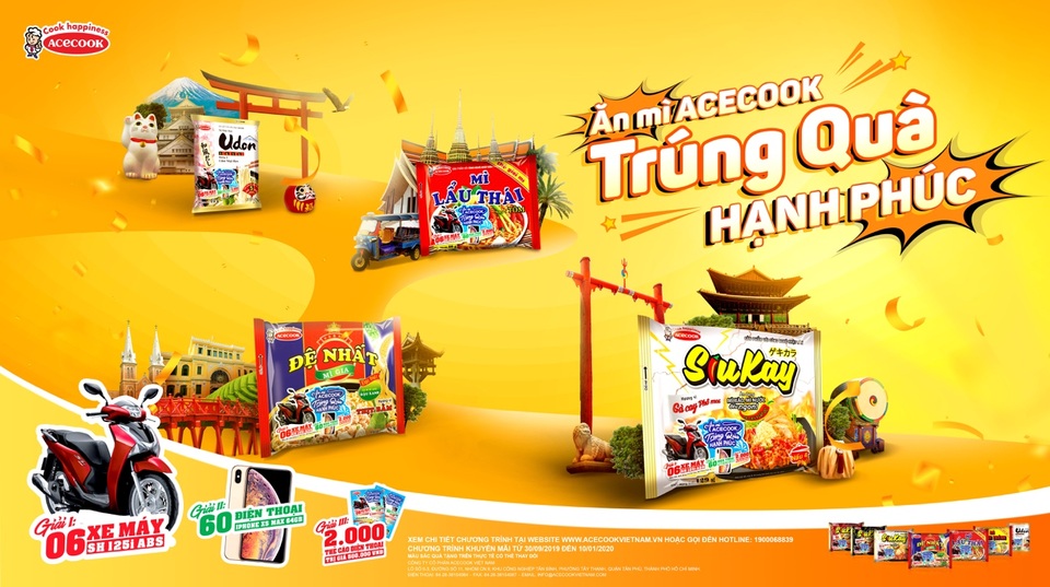 Acecook Việt Nam trao tặng 2,066 giải thưởng hấp dẫn hơn 3,2 tỷ đồng - 1 Acecook Việt Nam trao tặng 2,066 giải thưởng hấp dẫn hơn 3,2 tỷ đồng - 1