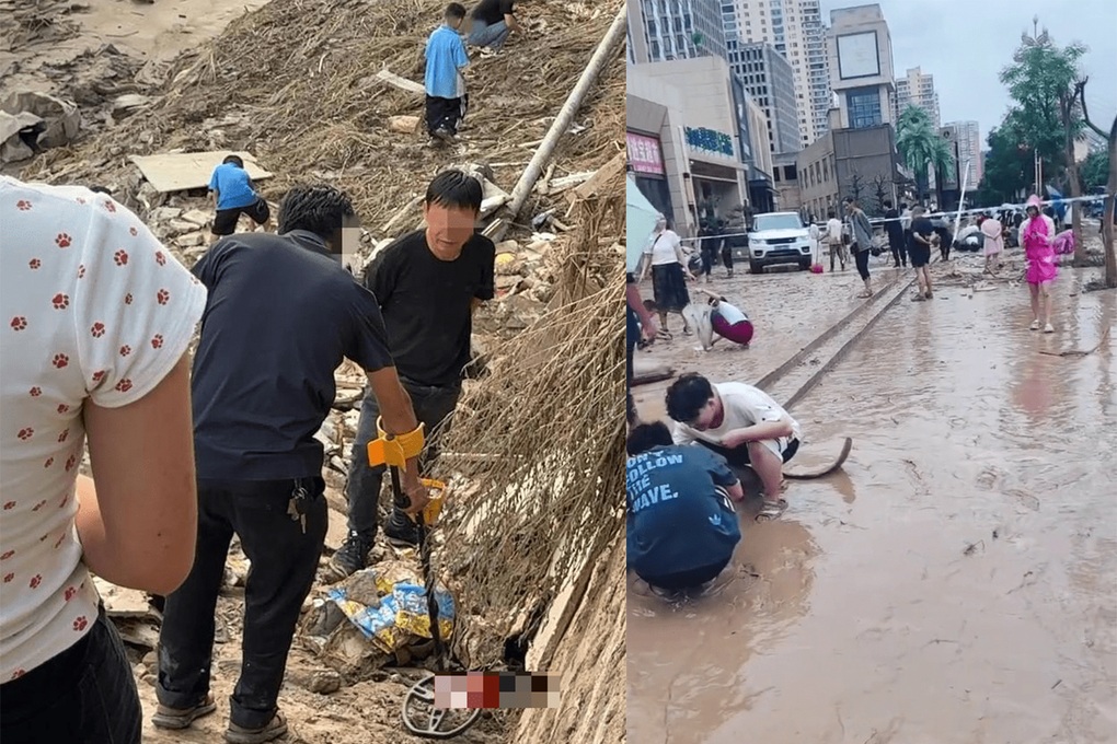 Trung Quốc: Tiệm vàng bị lũ cuốn, người dân đổ xô tìm 20kg vàng dưới bùn - 2 Trung Quốc: Tiệm vàng bị lũ cuốn, người dân đổ xô tìm 20kg vàng dưới bùn - 2
