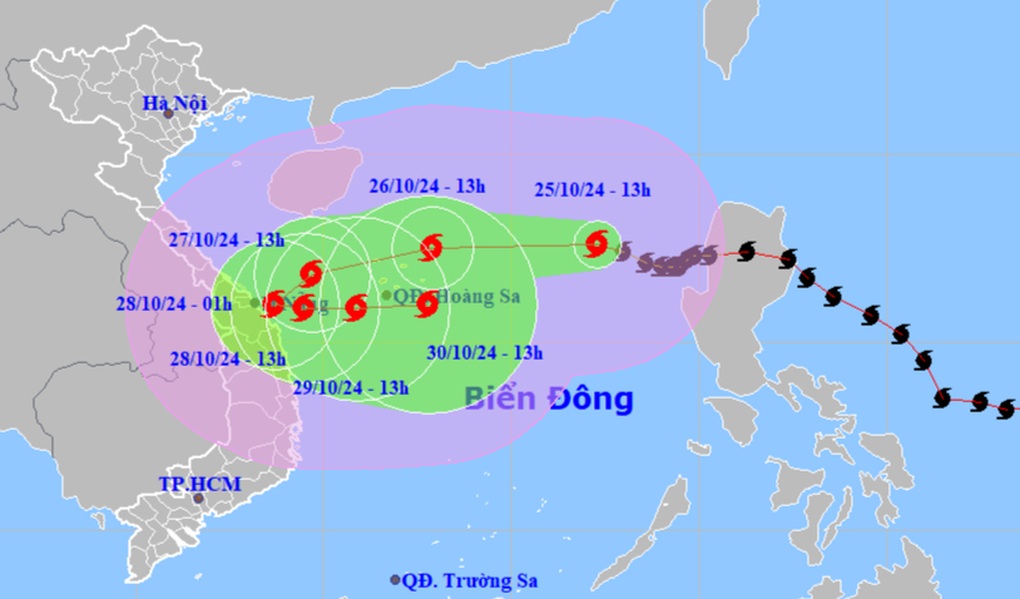 Bão Trà Mi còn mạnh lên, gây mưa rất to và lũ quét ở miền Trung - 1