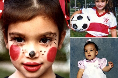 Hình ảnh dễ thương của Kim Kardashian ngày bé