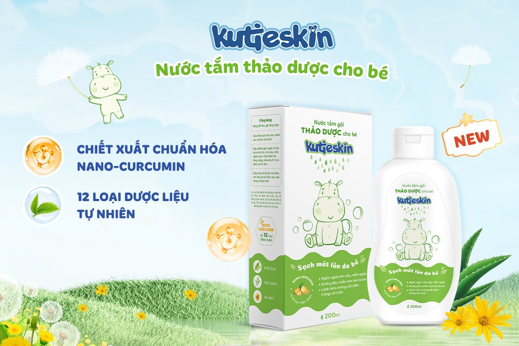 Ra mắt nước tắm gội thảo dược Kutieskin cho bé - 1 Ra mắt nước tắm gội thảo dược Kutieskin cho bé - 1